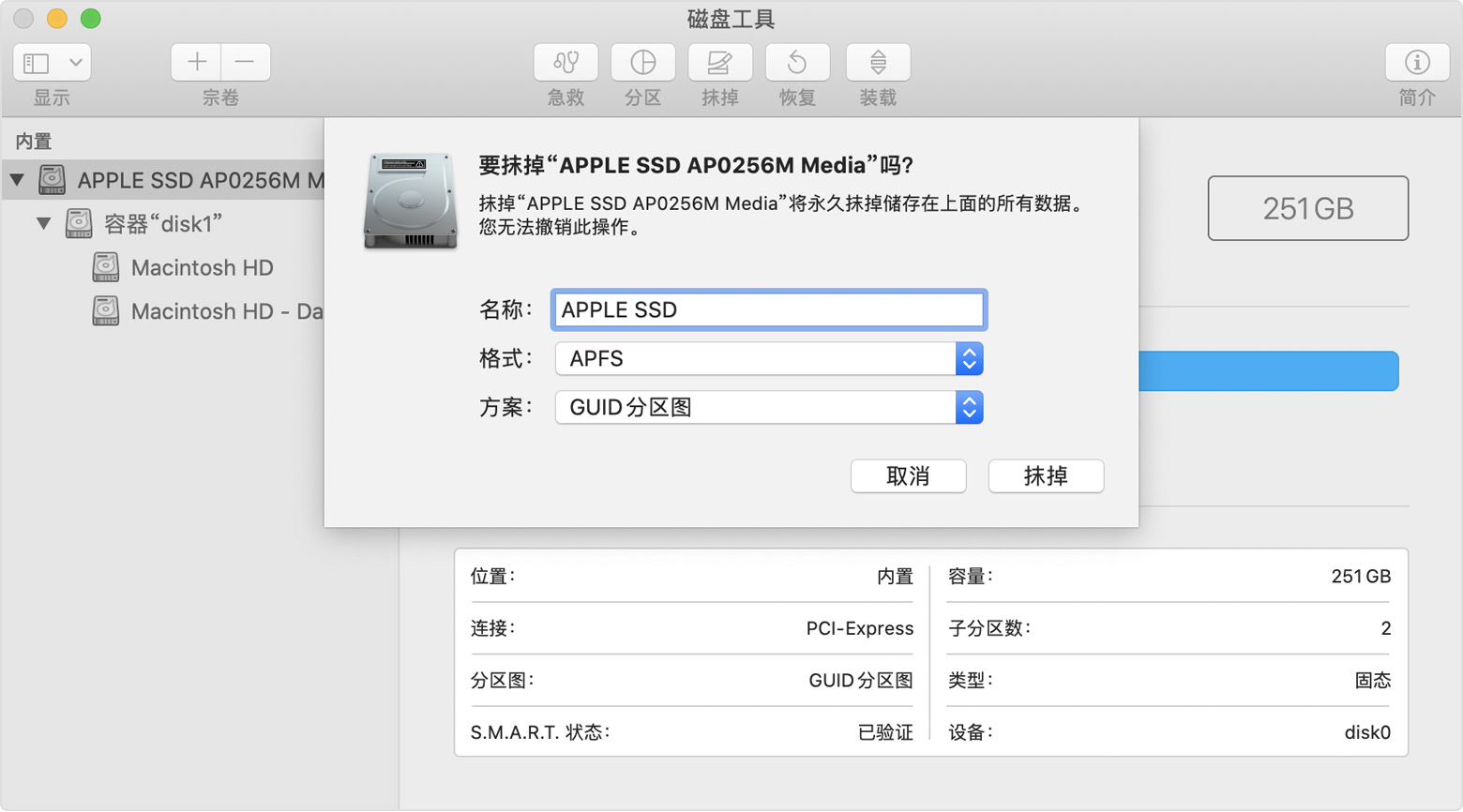 Apple SSD 是启动磁盘