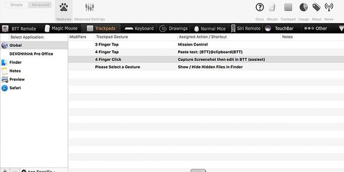 macOS的BetterTouchTool
