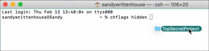 Mac上的终端隐藏文件