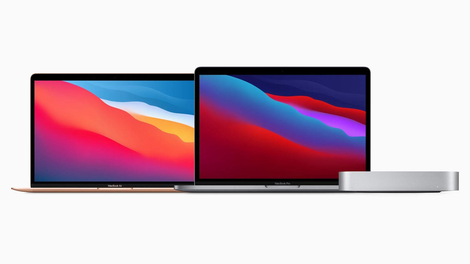 两个苹果Mac与M1的照片