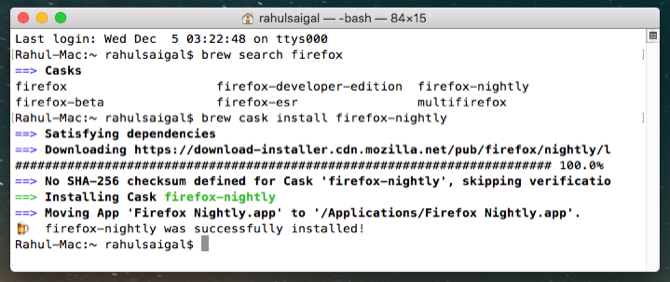 用homebrew cask安装firefox