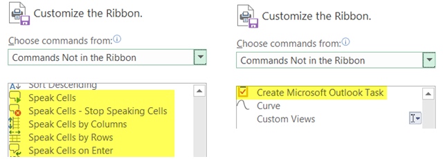 Office2016 功能区中的命令