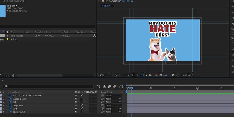 在 After Effects 中导入的 PSD