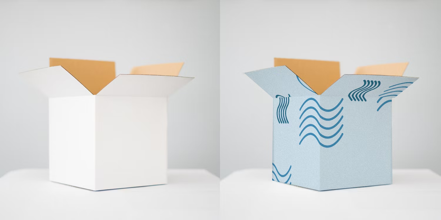 包装盒模型设计前后对比