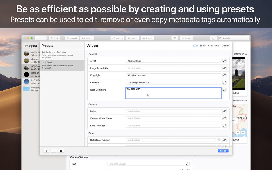 MetaImage for Mac 1.3.2 编辑图像的元数据 中文破解版下载