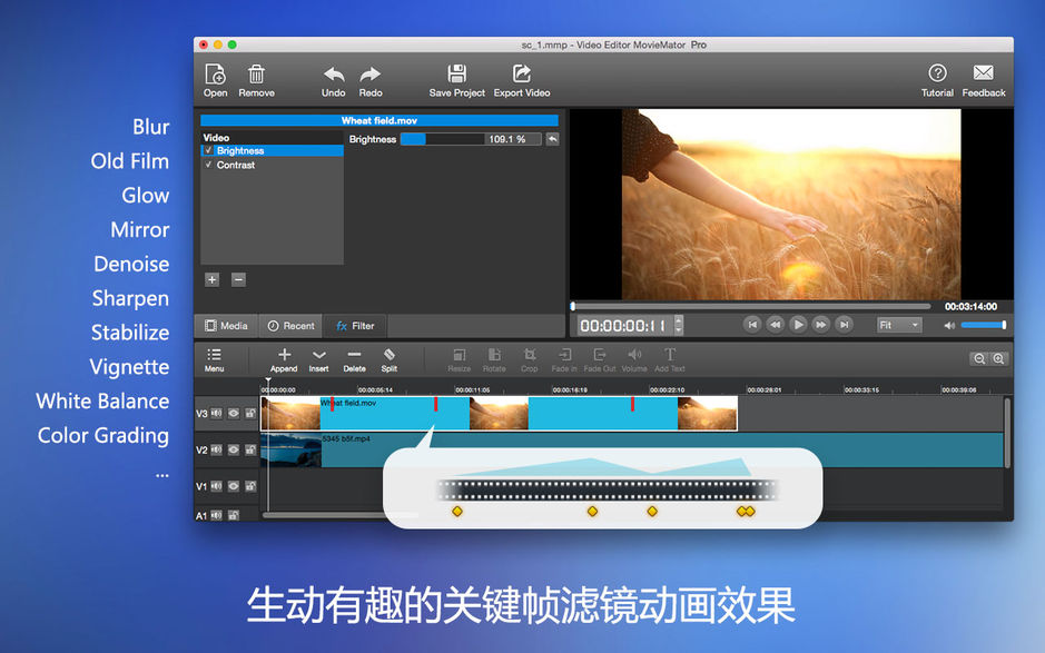 Video Editor MovieMator Pro for mac 2.5.0 视频编辑软件 中文破解版下载