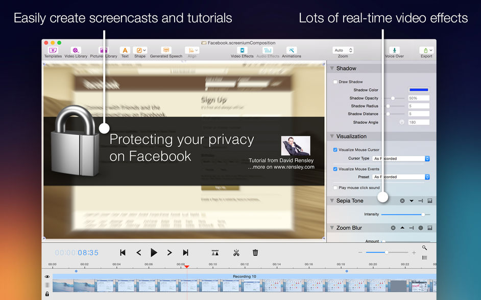 1941145c0badda62424UxsAKF Screenium 3 for Mac 3.2.3 屏幕录制软件 屏幕录像 中文破解版下载