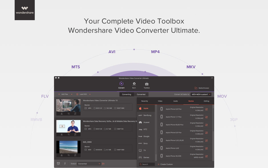 Wondershare Video Converter Ultimate for Mac 10.3.12 视频格式转换工具 中文破解版下载