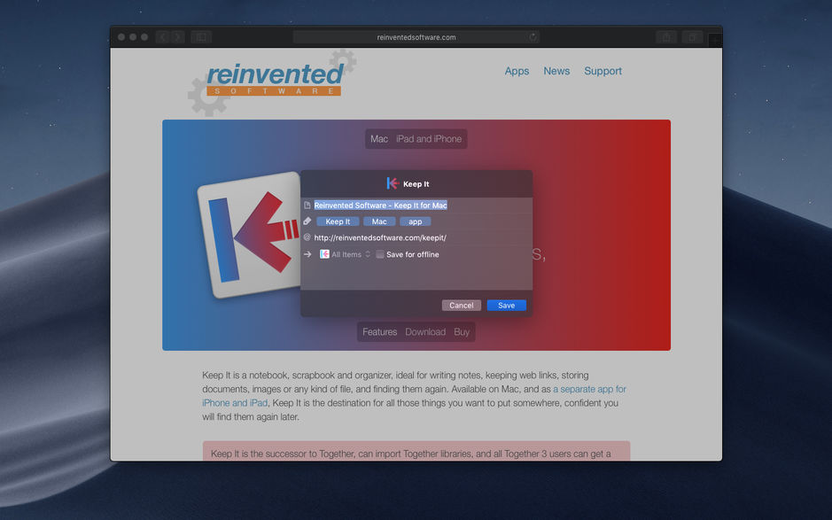 Keep It for Mac 1.5.8 强大的笔记本工具 破解版下载
