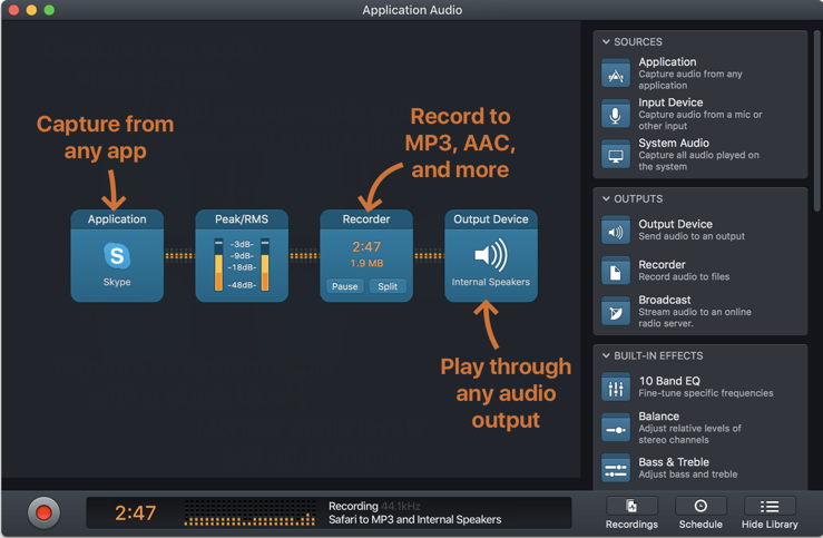 Audio Hijack for Mac 3.5.6 录制任何应用程序的音频 破解版下载