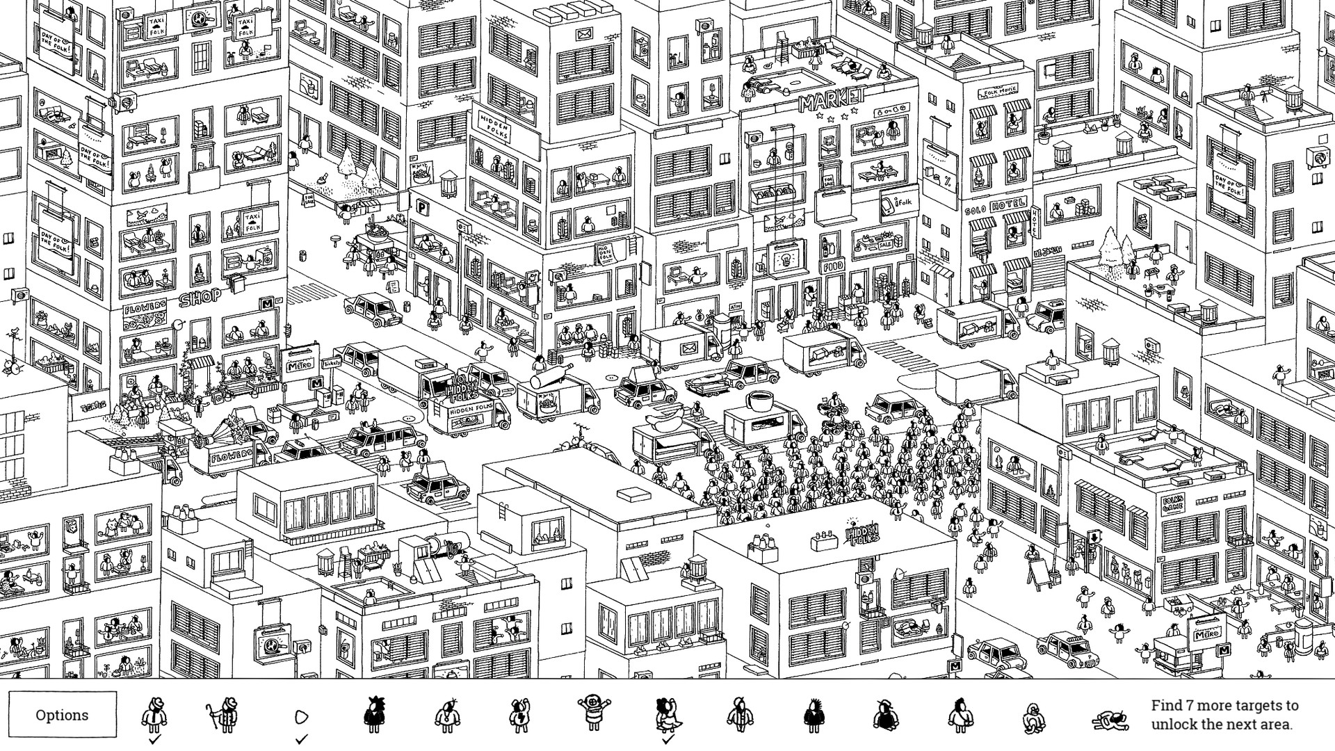 Hidden Folks for Mac v1.6.4 隐藏的人 手绘风格找茬游戏