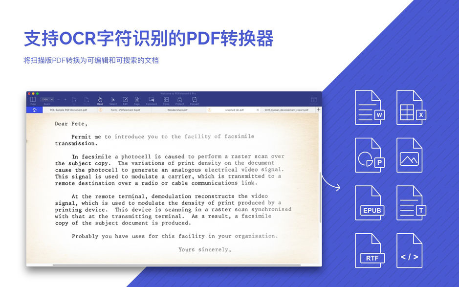 PDFelement 6 Pro for Mac 专业版 v6.8.0 创建、转换、编辑PDF工具