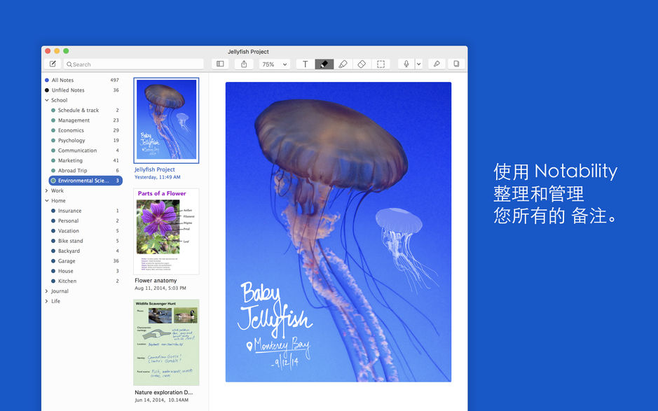 Notability for Mac 2.9.3 强大的备注记录软件 中文破解版下载