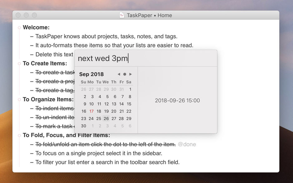 TaskPaper for Mac 3.8.4 纯文本待办事项列表 破解版下载