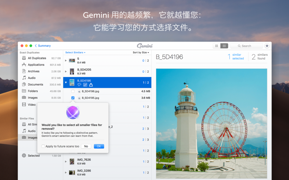 Gemini 2 for Mac v2.5.0 智能重复文件查找器 中文破解版下载