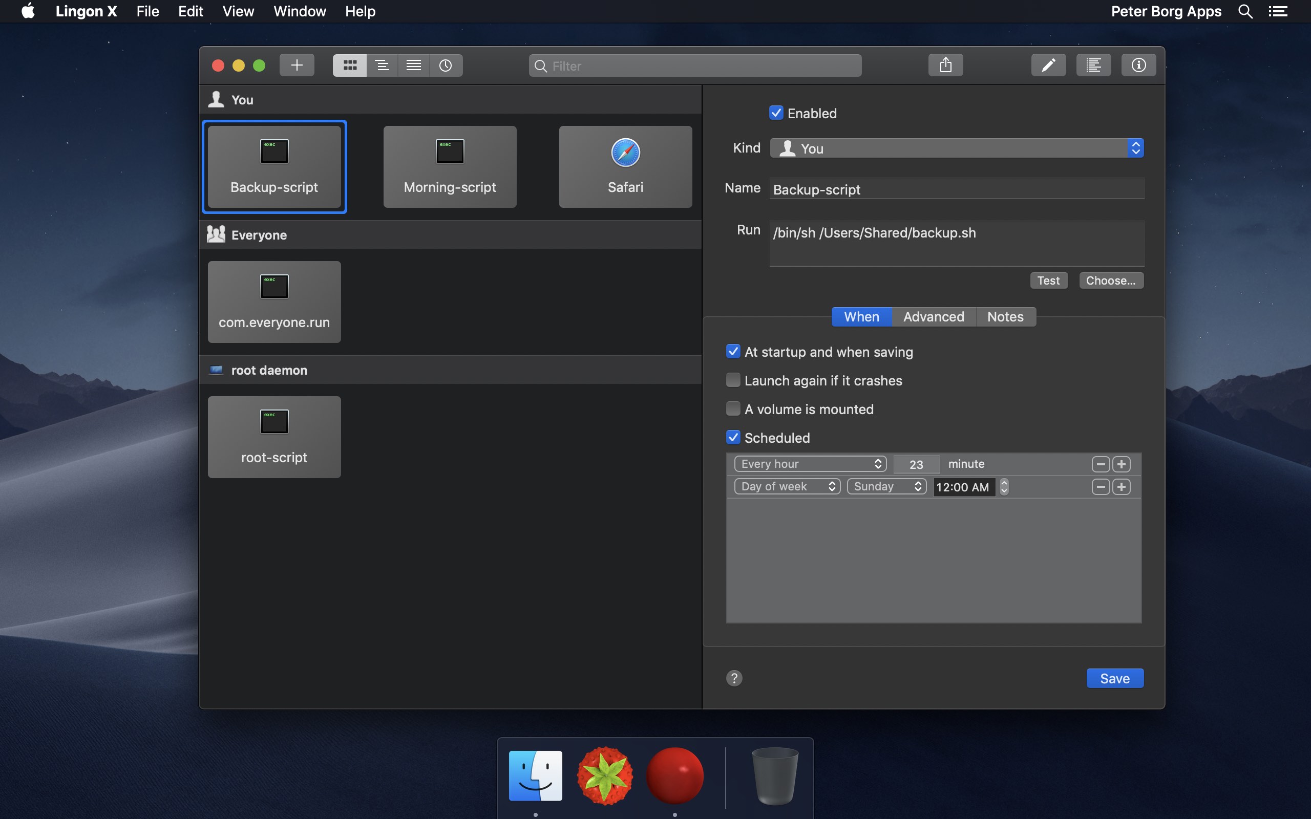 Lingon X for Mac v6.6.2 自动运行应用程序和脚本 中文破解版下载