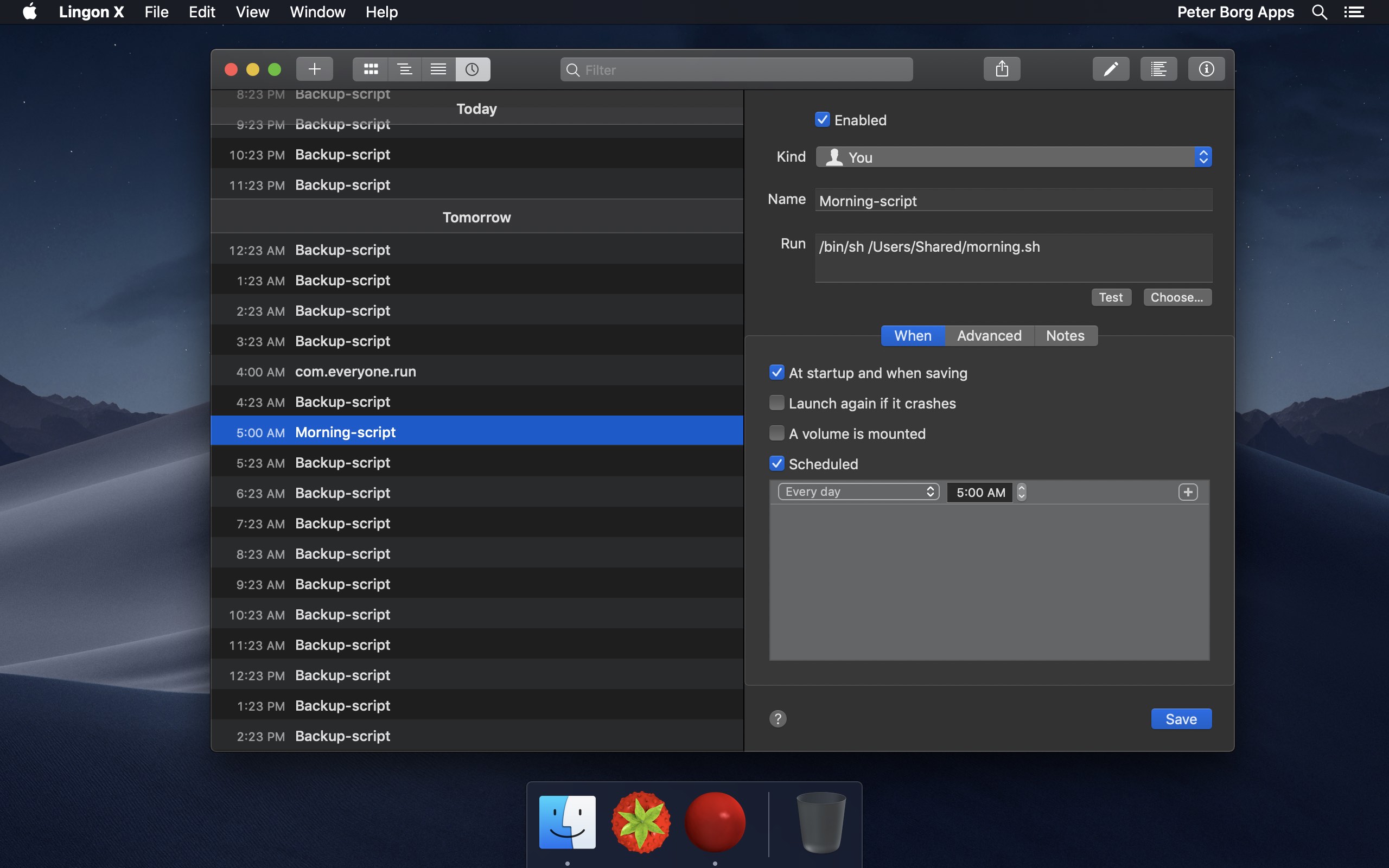 Lingon X for Mac v6.6.2 自动运行应用程序和脚本 中文破解版下载