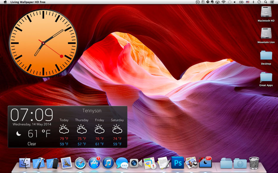 Live Wallpaper HD for Mac v4.5.4 动态壁纸HD 天气和屏幕保护程序