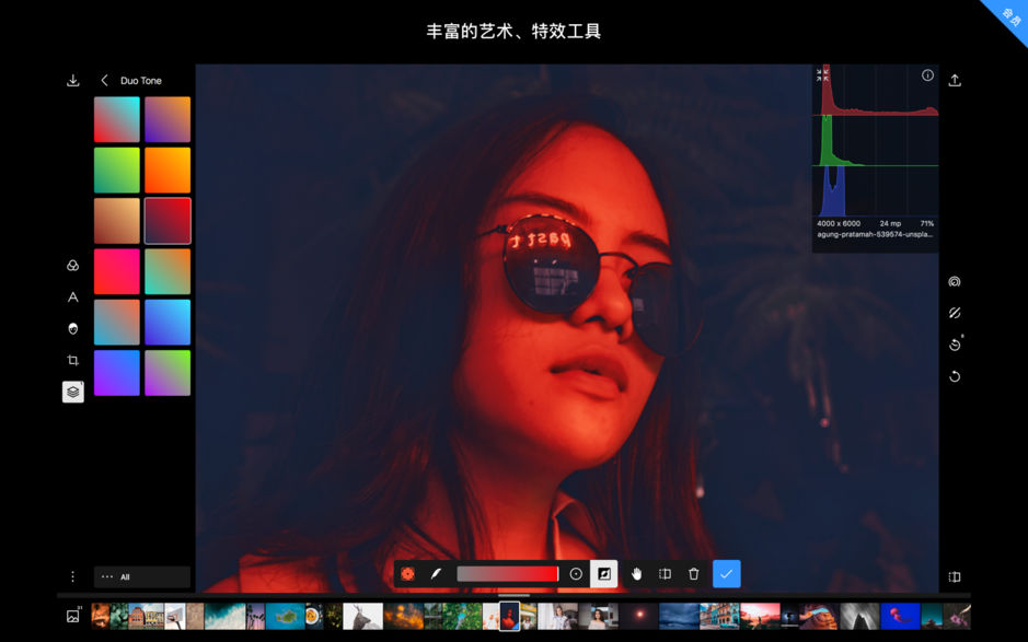 泼辣修图 Polarr Photo Editor Pro for Mac 5.4.9 中文版破解版下载