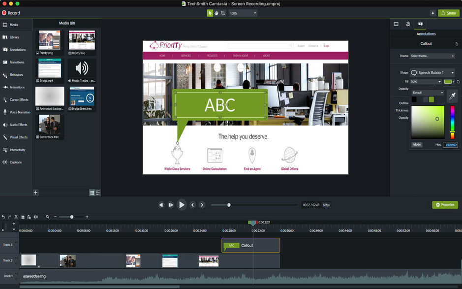 Camtasia 2019 for Mac v2019.0.1 屏幕录制和制作工具 破解版下载