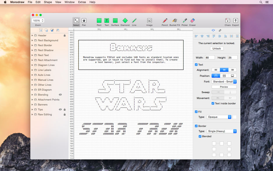 Monodraw for Mac 1.4 ASCII艺术编辑器 破解版下载