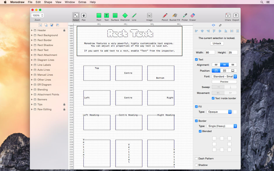 Monodraw for Mac 1.4 ASCII艺术编辑器 破解版下载