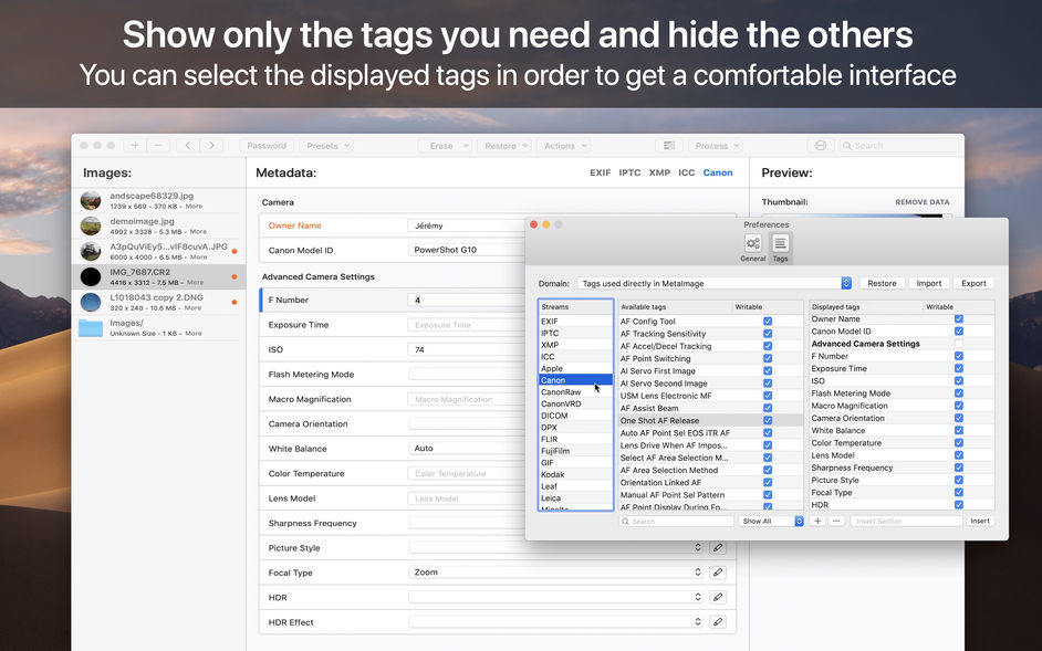 MetaImage for Mac 1.5.0 编辑图像的元数据 中文破解版下载
