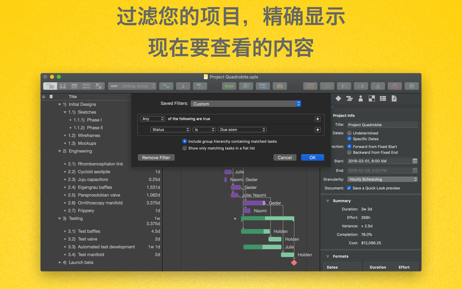 0227125d408c00612e6ECfe9G OmniPlan Pro 3 for Mac v3.13 项目规划软件 中文破解版下载