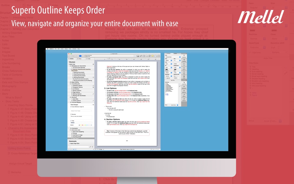 Mellel 4 for Mac v4.2.3 强大的文字处理工具 中文破解版下载