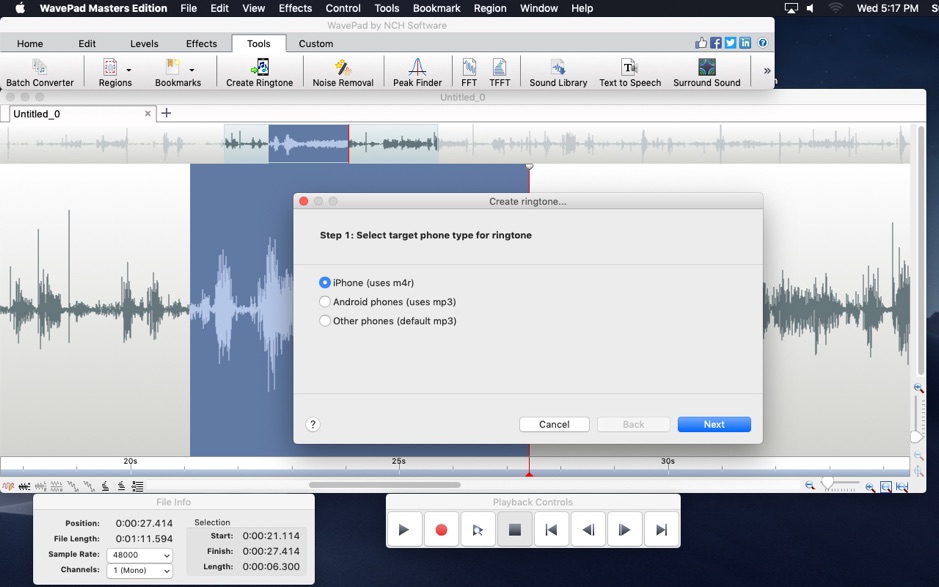 NCH WavePad Mater for Mac v9.29 音频和音乐编辑器 破解版下载