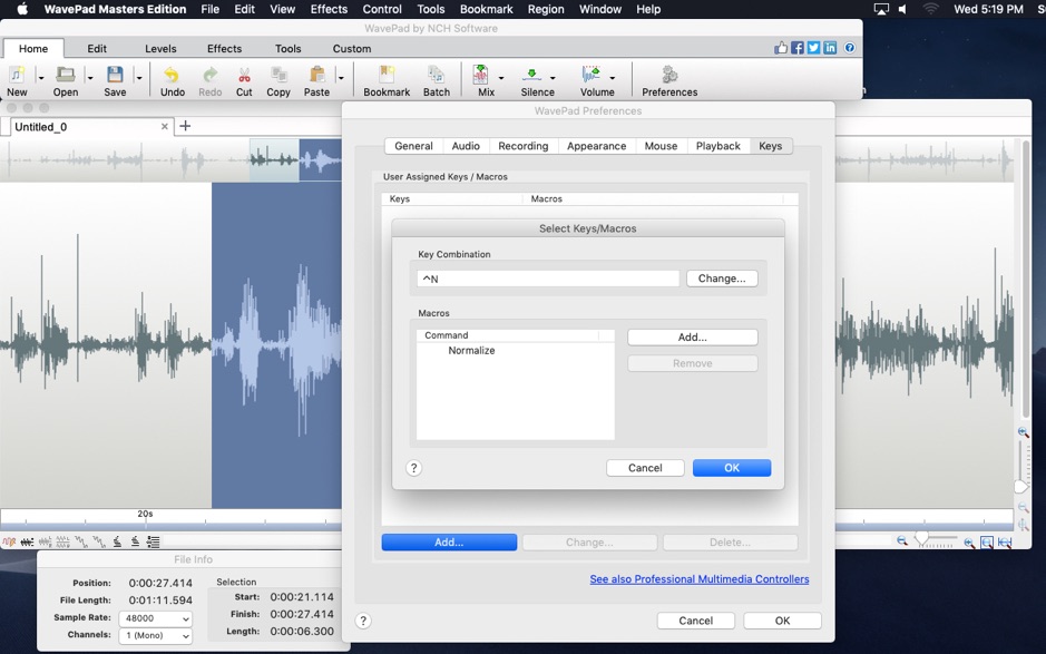 NCH WavePad Mater for Mac v9.29 音频和音乐编辑器 破解版下载
