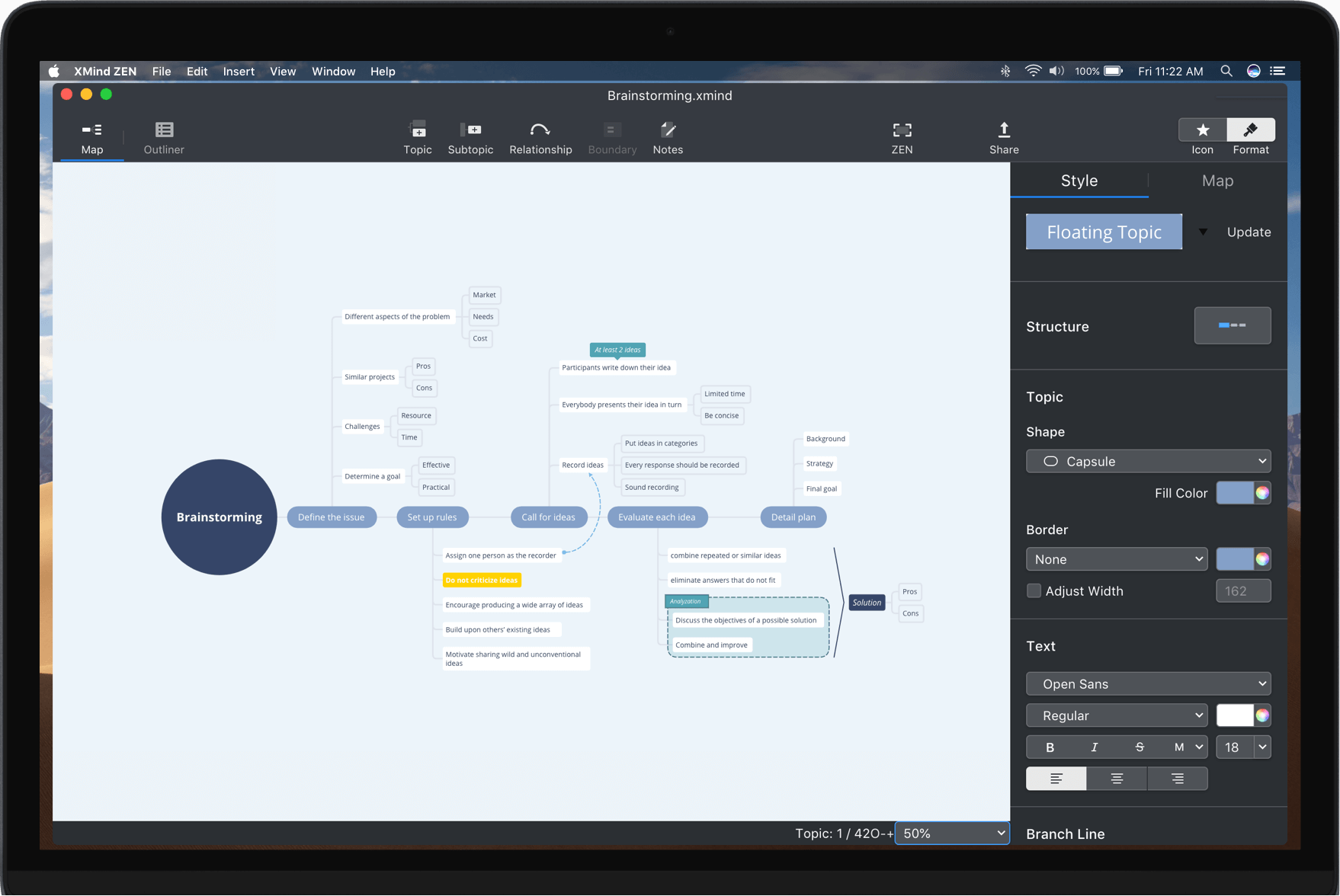 XMind: ZEN 2019 Mac版 v9.3.1 思维导图软件 中文破解版下载