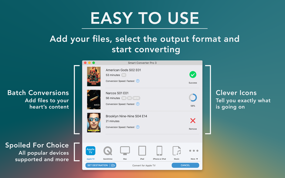 Smart Converter Pro 3 Mac v3.0.1 视频转换器 破解版下载