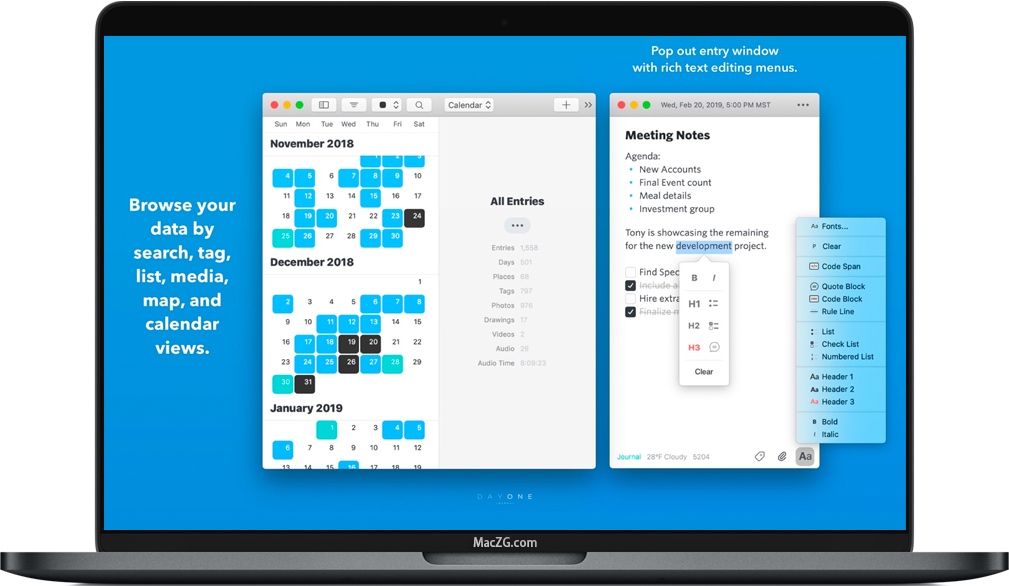 Day One for Mac 苹果日记本软件记事程序 中文免费版下载