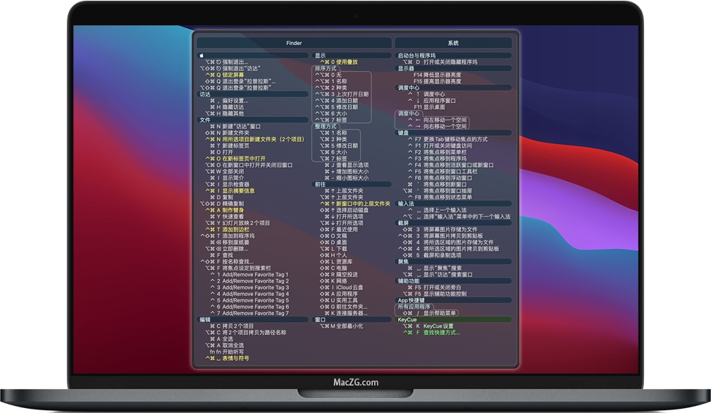 KeyCue for Mac 9.8 显示mac所有菜单快捷键命令 汉化破解版下载