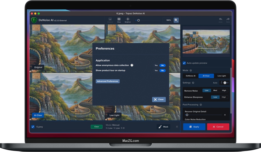 Topaz DeNoise AI for Mac 苹果智能图片降噪软件 破解版下载