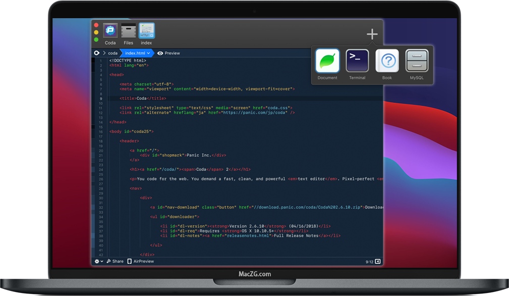 Mac Coda 2.7.7 苹果电脑上老牌的Web开发编辑器 破解版下载