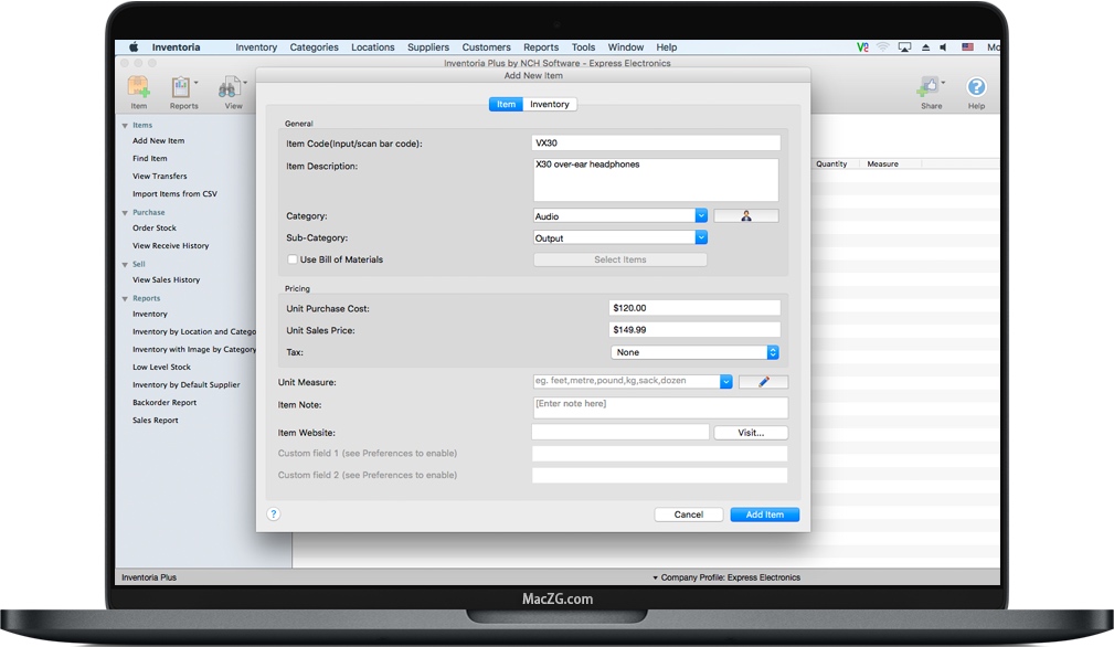 Inventoria for Mac v7.07 苹果电脑专业的库存管理软件 破解版下载