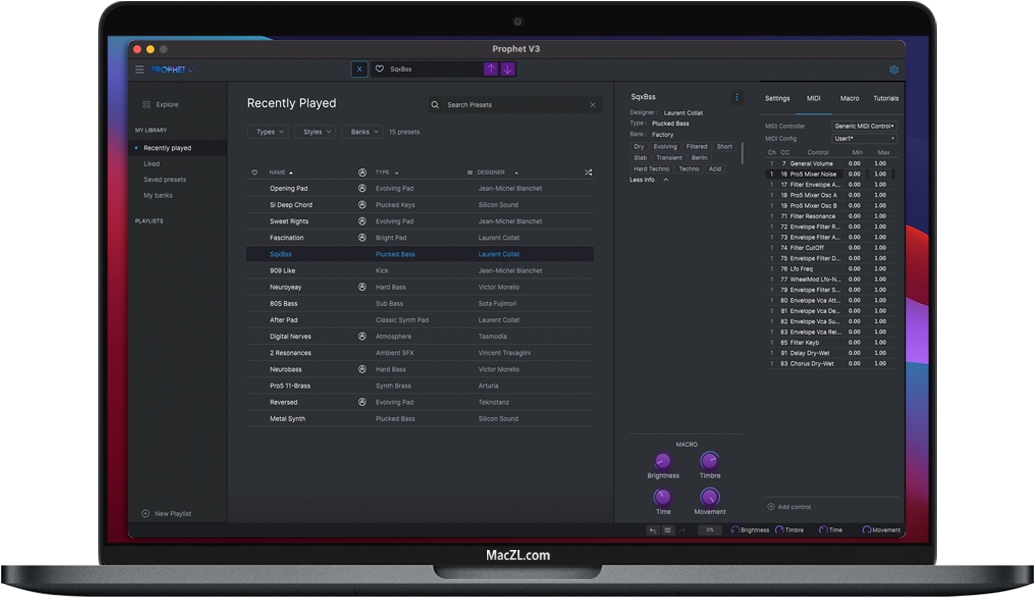 Arturia Prophet V3 for Ma 多功能仿真音乐合成器 破解版下载