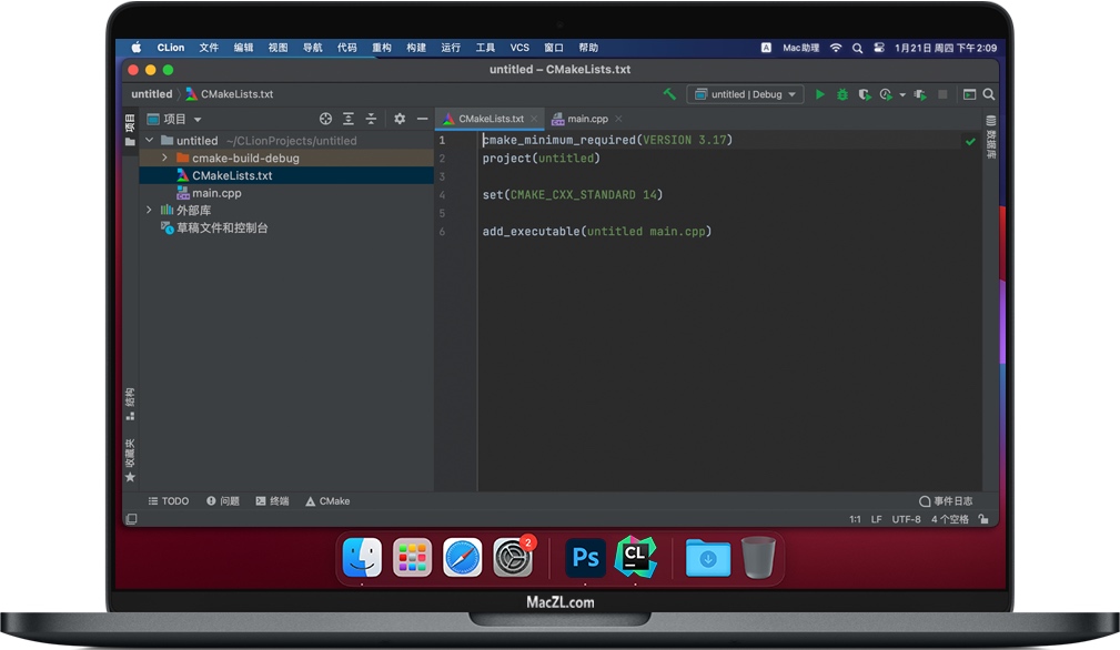 CLion for Mac v2020 跨平台C和C++ IDE开发 中文破解版下载