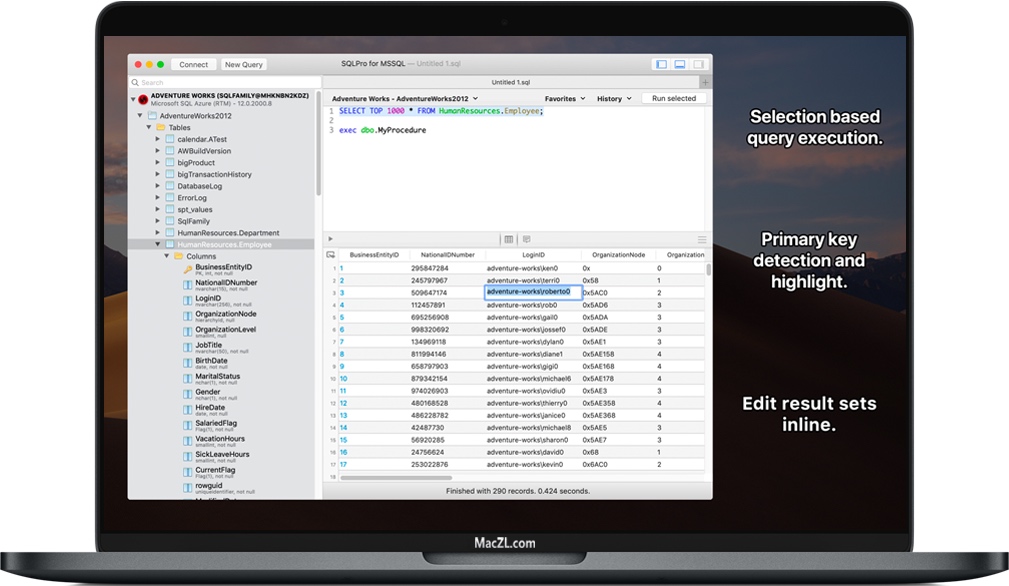 Mac版SQLPro for MSSQL Microsoft SQL Server数据库客户端 破解版下载