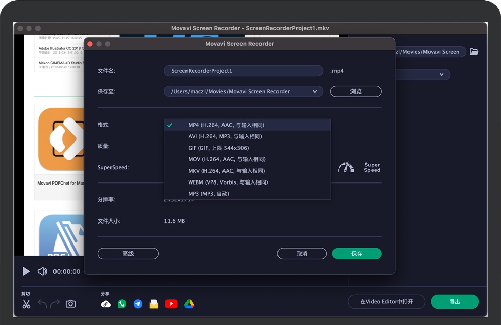 Movavi Screen Recorder for Mac 屏幕录制软件 中文版下载