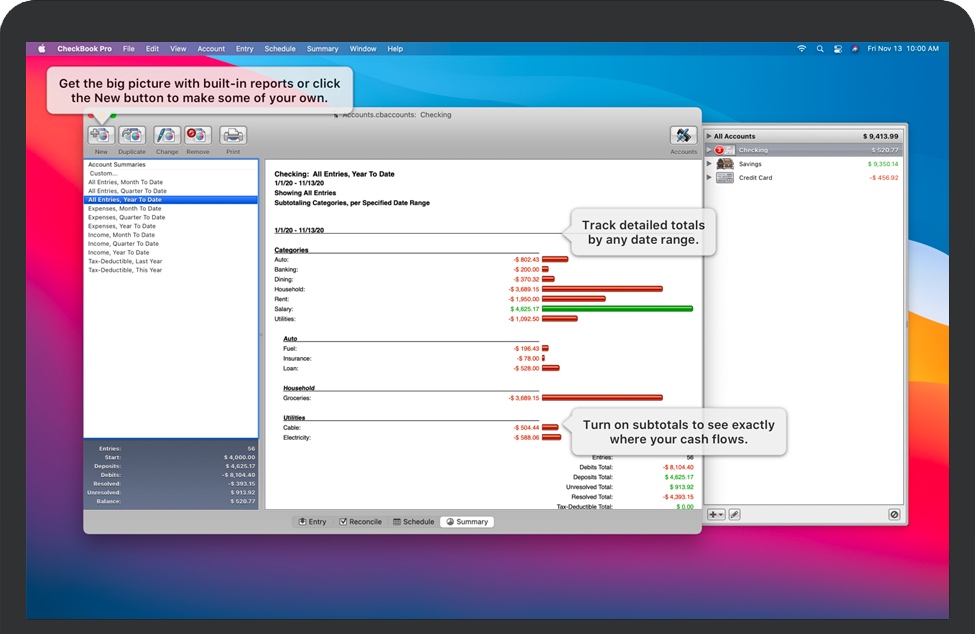 CheckBook Pro for Mac 苹果电脑个人理财程序 破解版下载